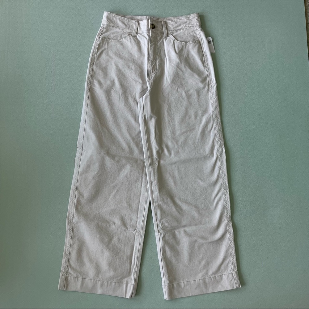 NWT Casual Cotton Wide Leg High Waist Pants Sz 8